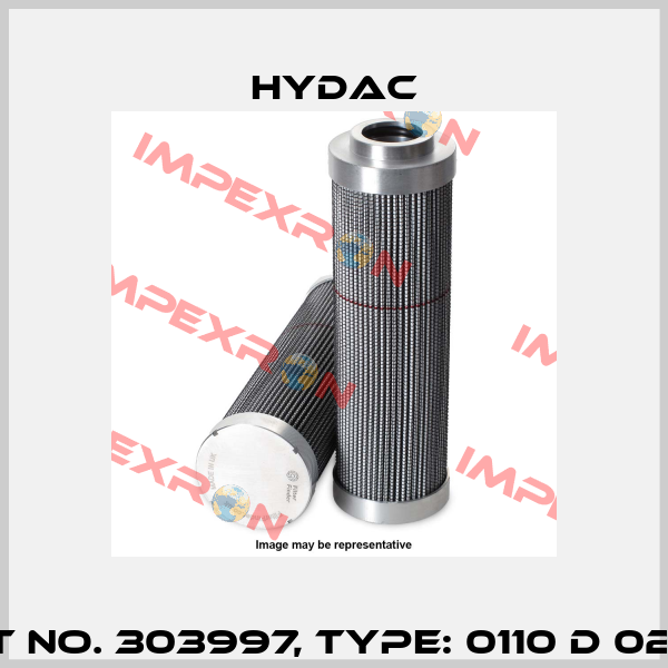 Mat No. 303997, Type: 0110 D 020 V Hydac