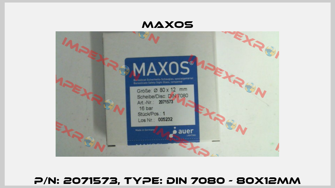 P/N: 2071573, Type: DIN 7080 - 80x12mm Maxos